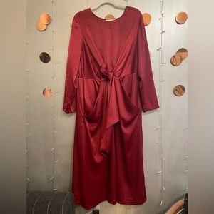 Satin midi dress